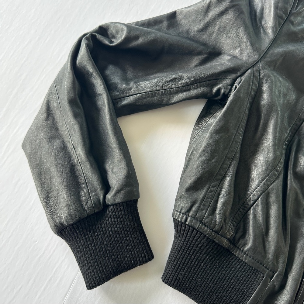 Hinge Leather Jacket Hinge Bomber Jacket Medium N… - image 6